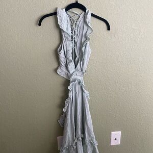 V neck cut out dress